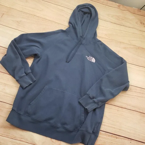 The North Face Hoodie Womens Large Blue Outdoor Pullover Sweater Sweatshirt * - Picture 2 of 12
